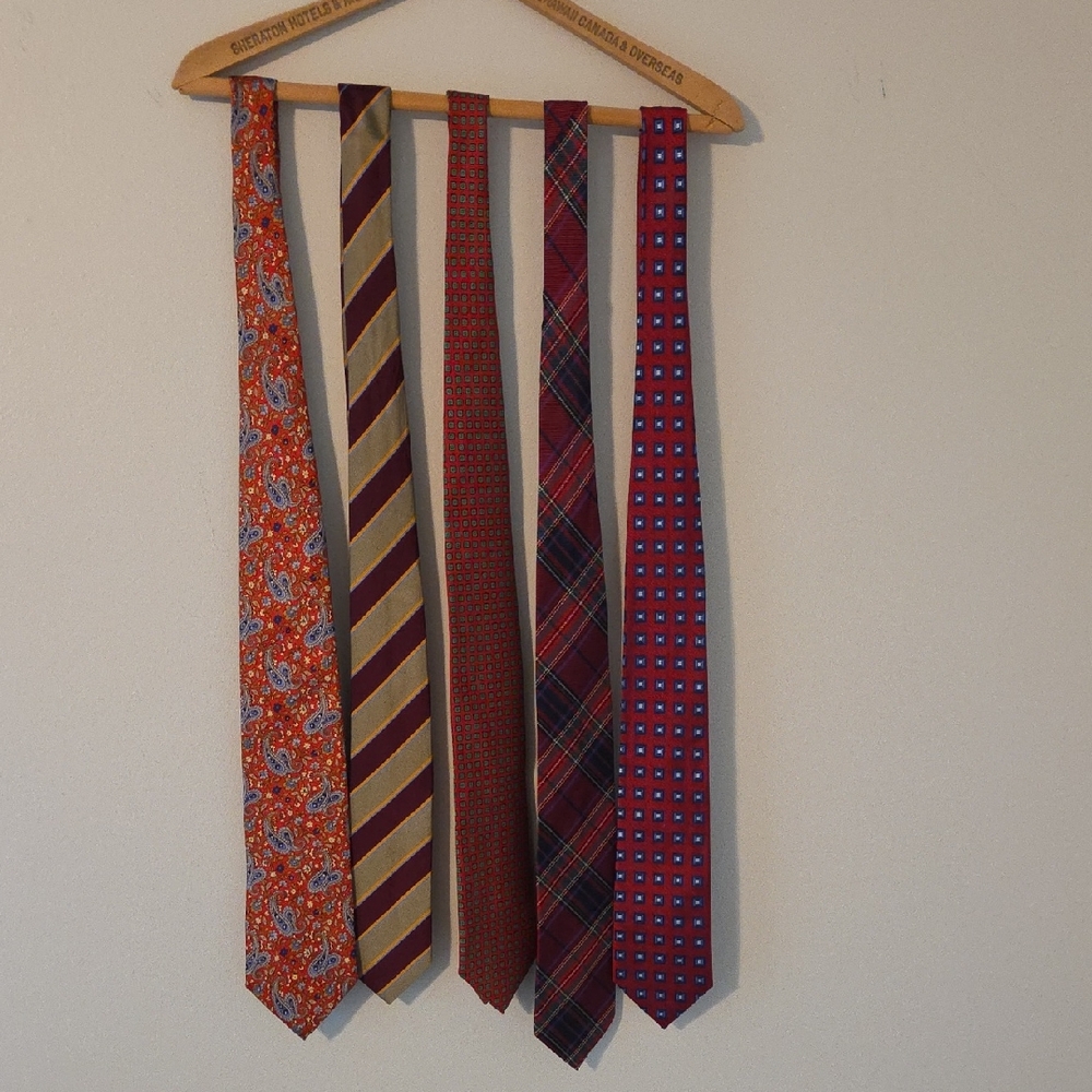 Men's Tie Set - Orange, Gold, Red, Blue